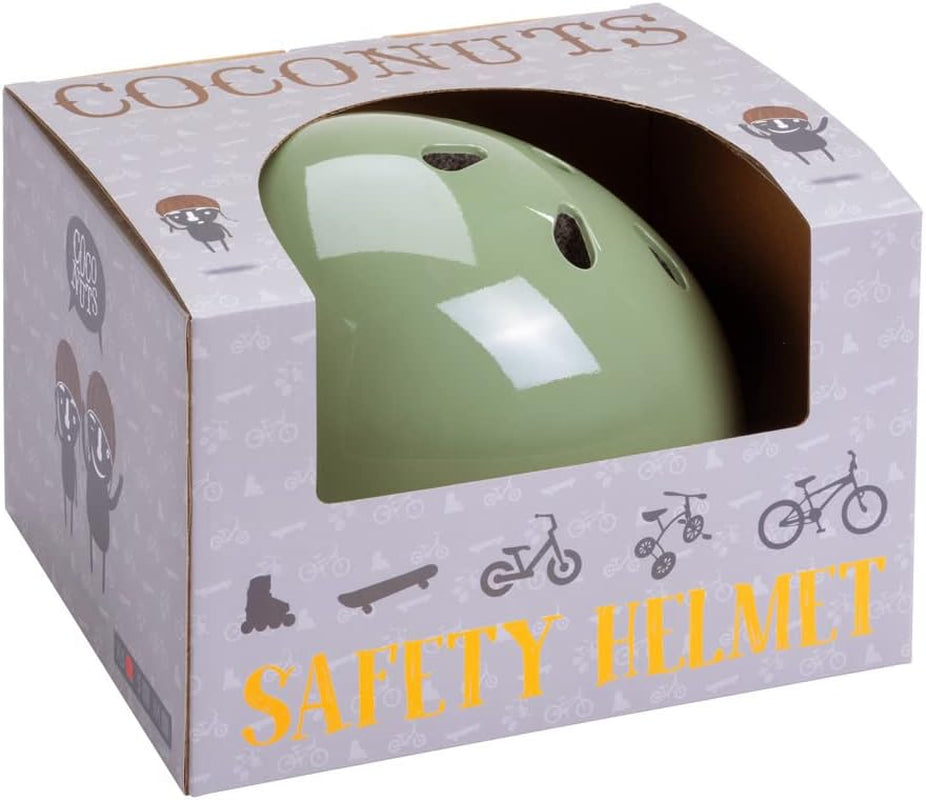 Coconuts Vintage Green Kids Helmet with Magnetic No-Pinch Closure Match to (Medium)