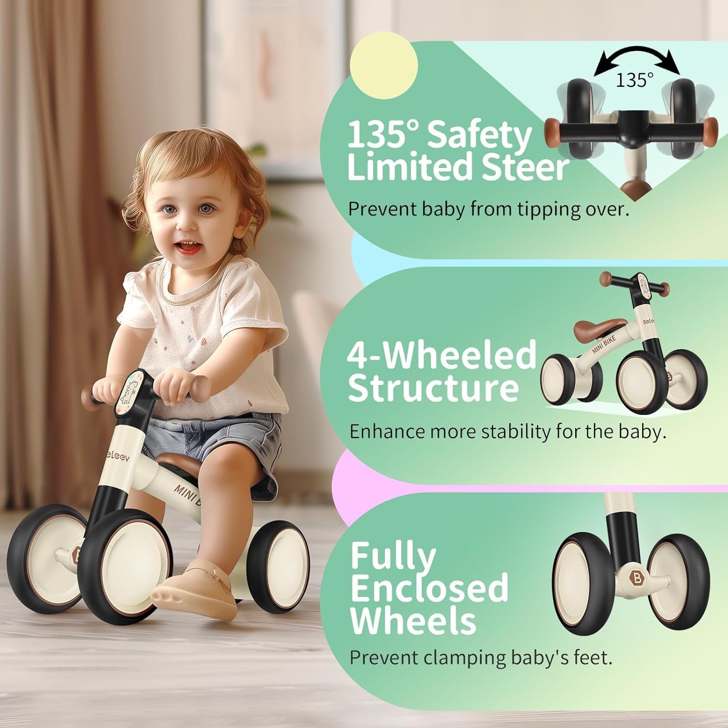 B1 Baby Balance Bike for 1-2 Year Old,