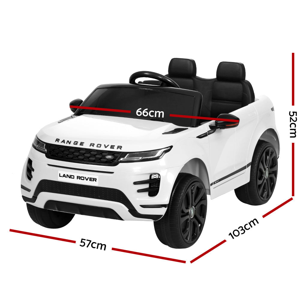 Kids Ride on Car Licensed Land Rover 12V Electric Car Toys Battery Remote - White