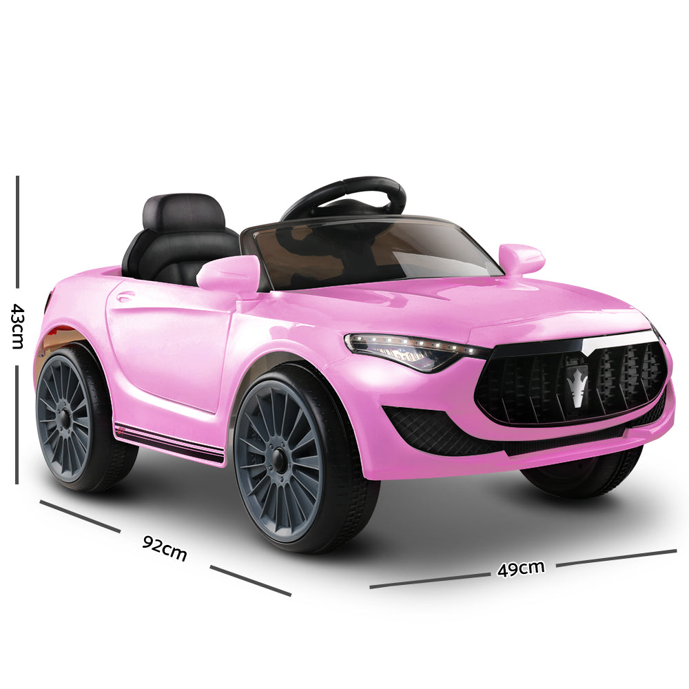 Kids Electric Ride On Car Toys Cars Headlight Music Remote Control 12V - Pink