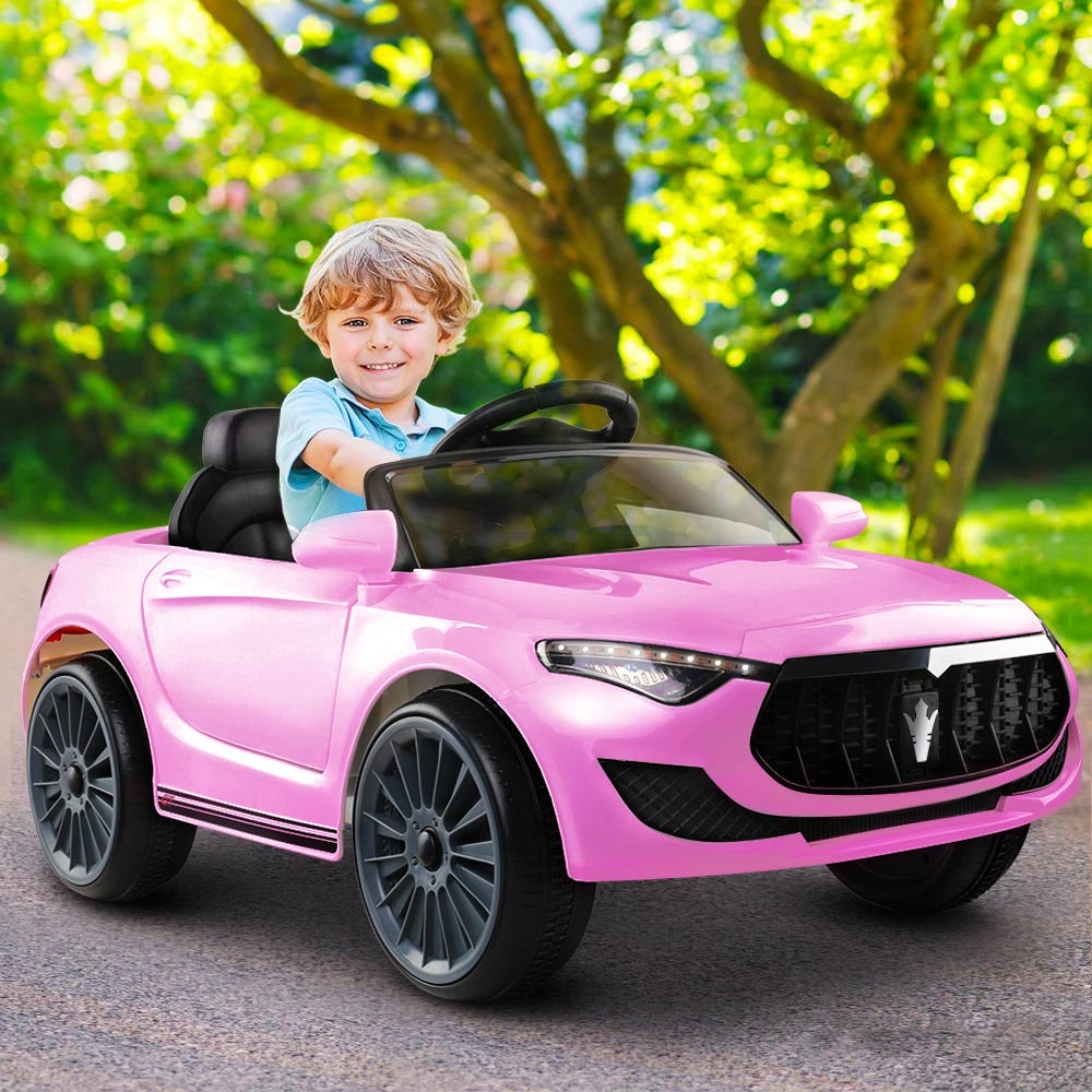 Kids Electric Ride On Car Toys Cars Headlight Music Remote Control 12V - Pink