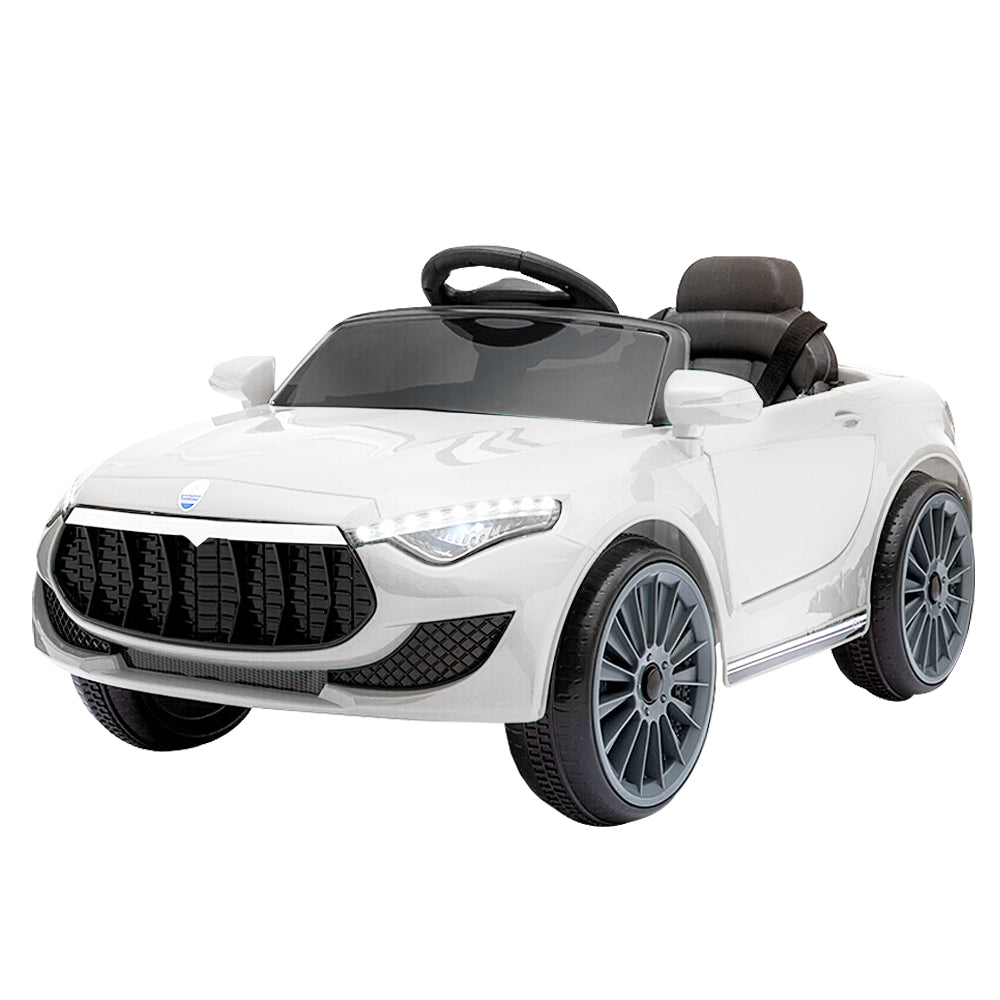 Kids Electric Ride On Car Cars Music Headlight Remote Control 12V - White