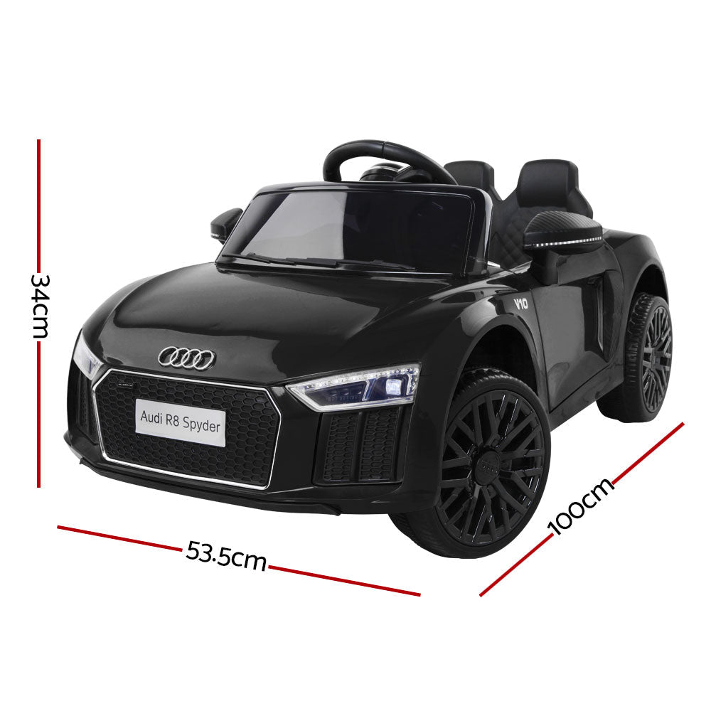 Kids Ride On Car Audi R8 Licensed Sports Electric Toy Cars Black