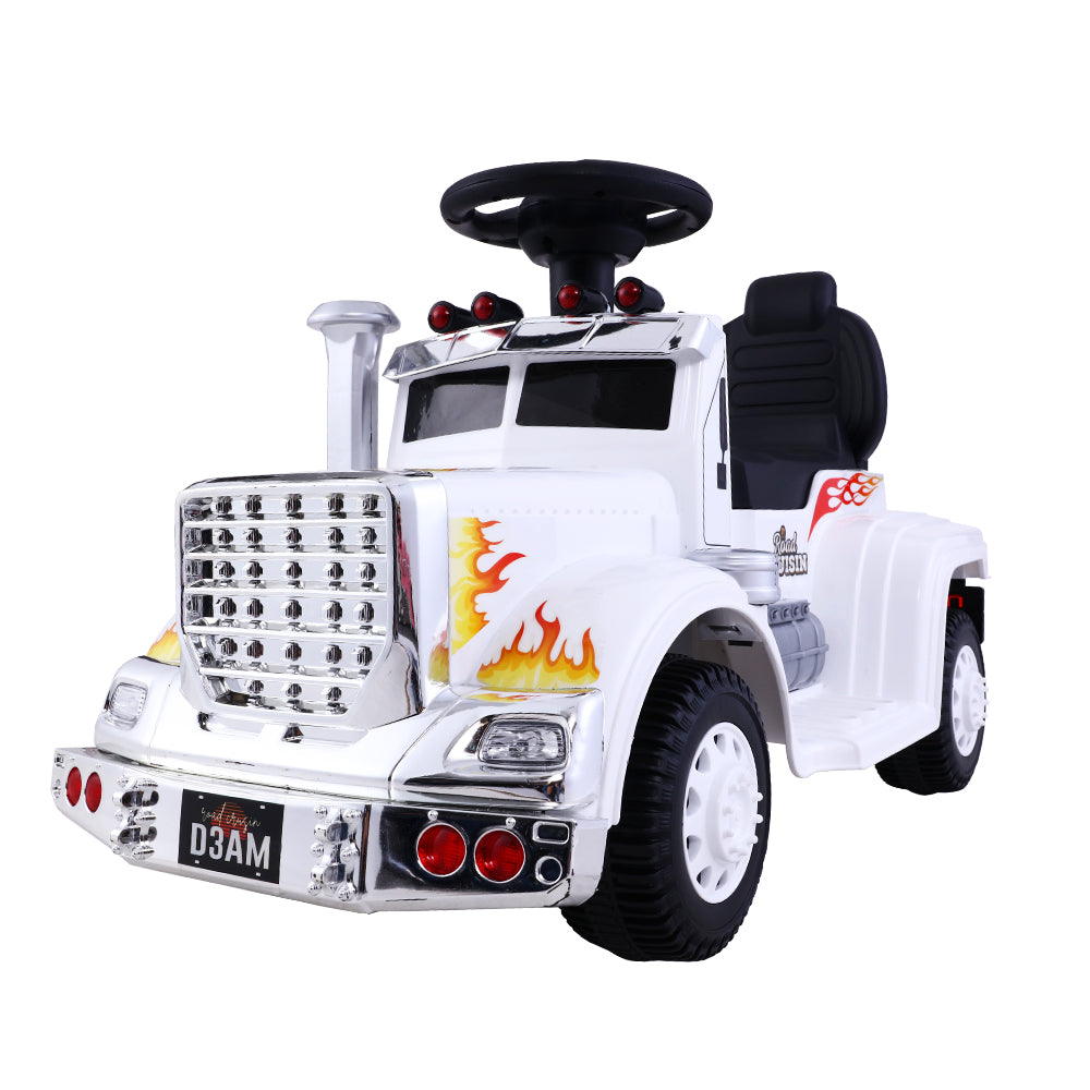 Ride On Cars Kids Electric Toys Car Battery Truck Childrens Motorbike Toy - White