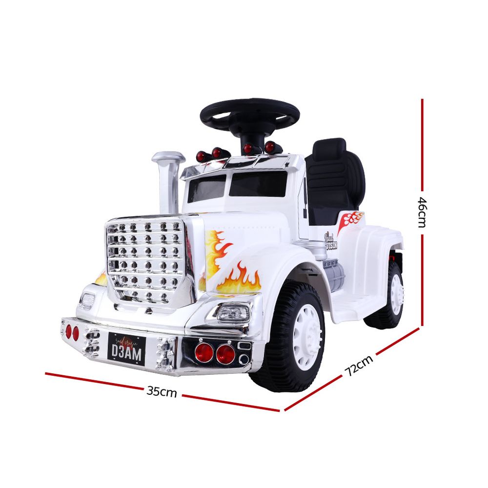 Ride On Cars Kids Electric Toys Car Battery Truck Childrens Motorbike Toy - White