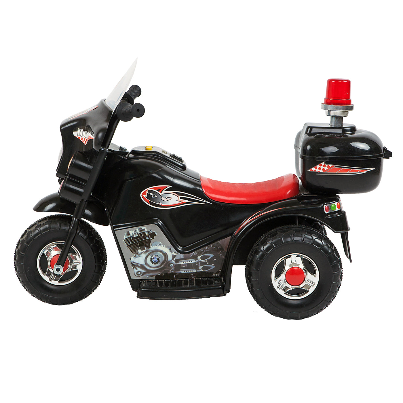 Electric Ride-on Motorcycle Rechargeable - Black