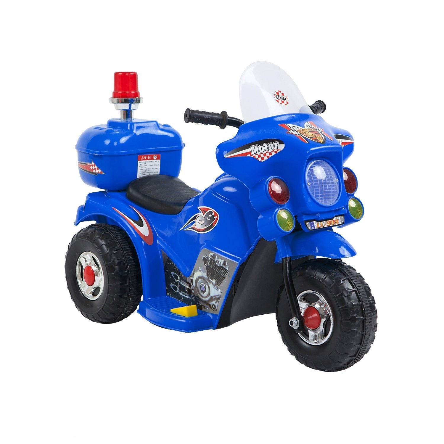 Electric Ride-on Motorcycle Rechargeable - Blue