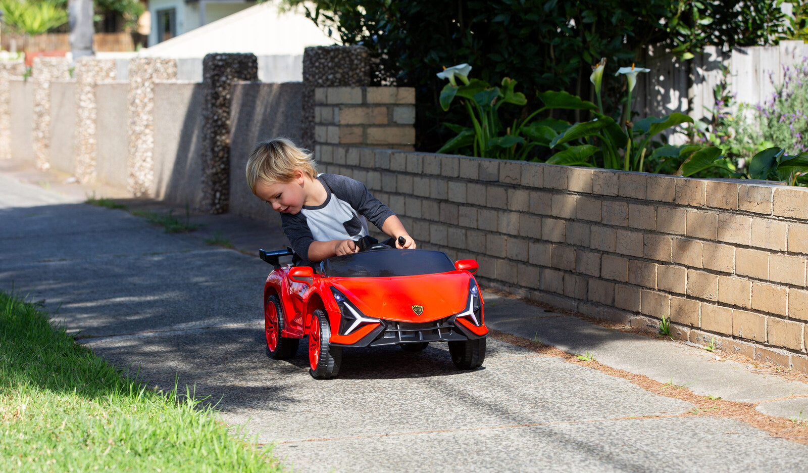 Ferrari Inspired 12V Ride-on Electric Car with Remote Control - Red