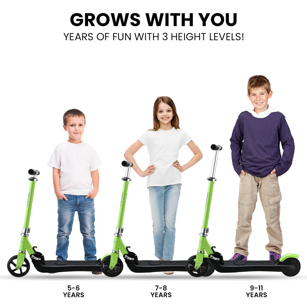 ROVO KIDS Electric Scooter Lithium Ride-On Foldable E-Scooter 125W Rechargeable, Green