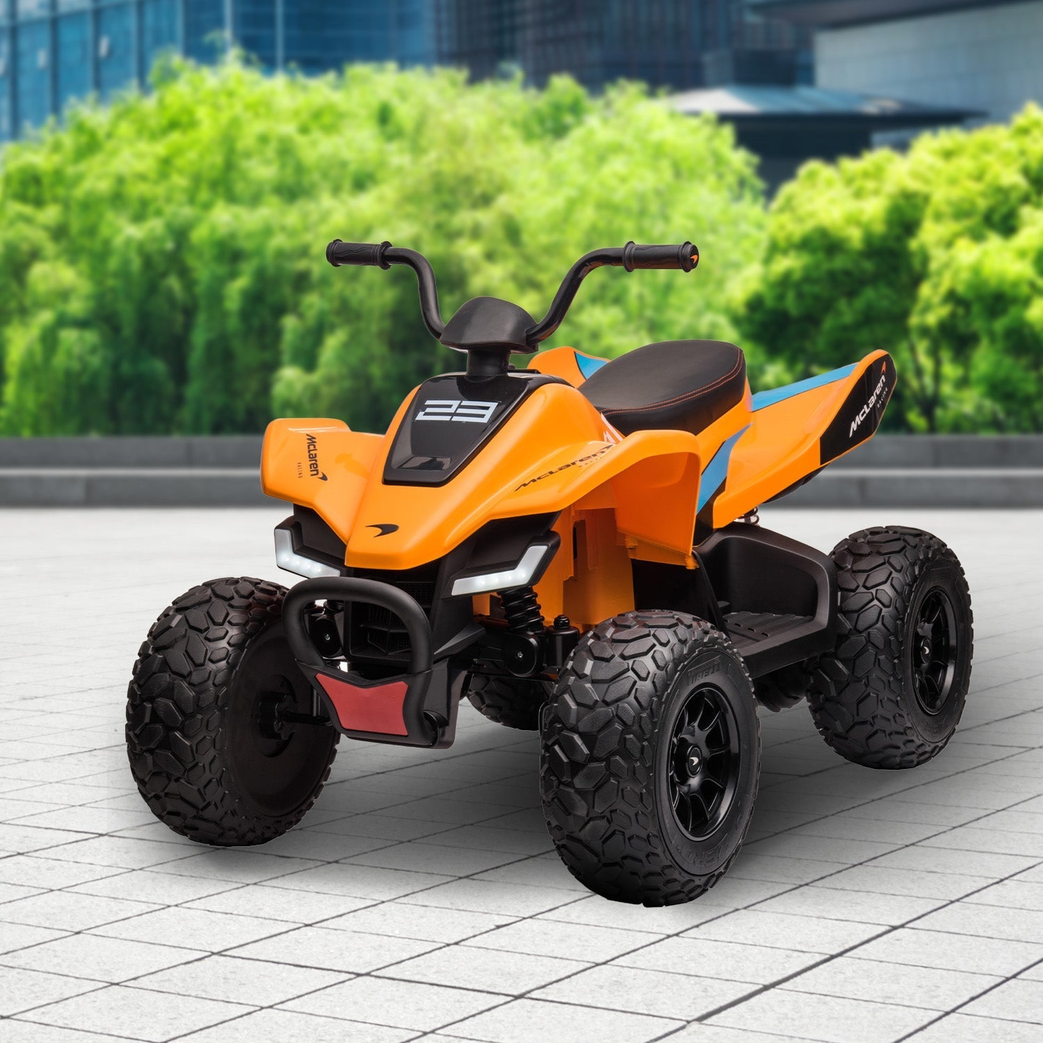 Kahuna Licensed MCL35 McLaren Kids Toy Ride On Electric Quad Bike - Orange