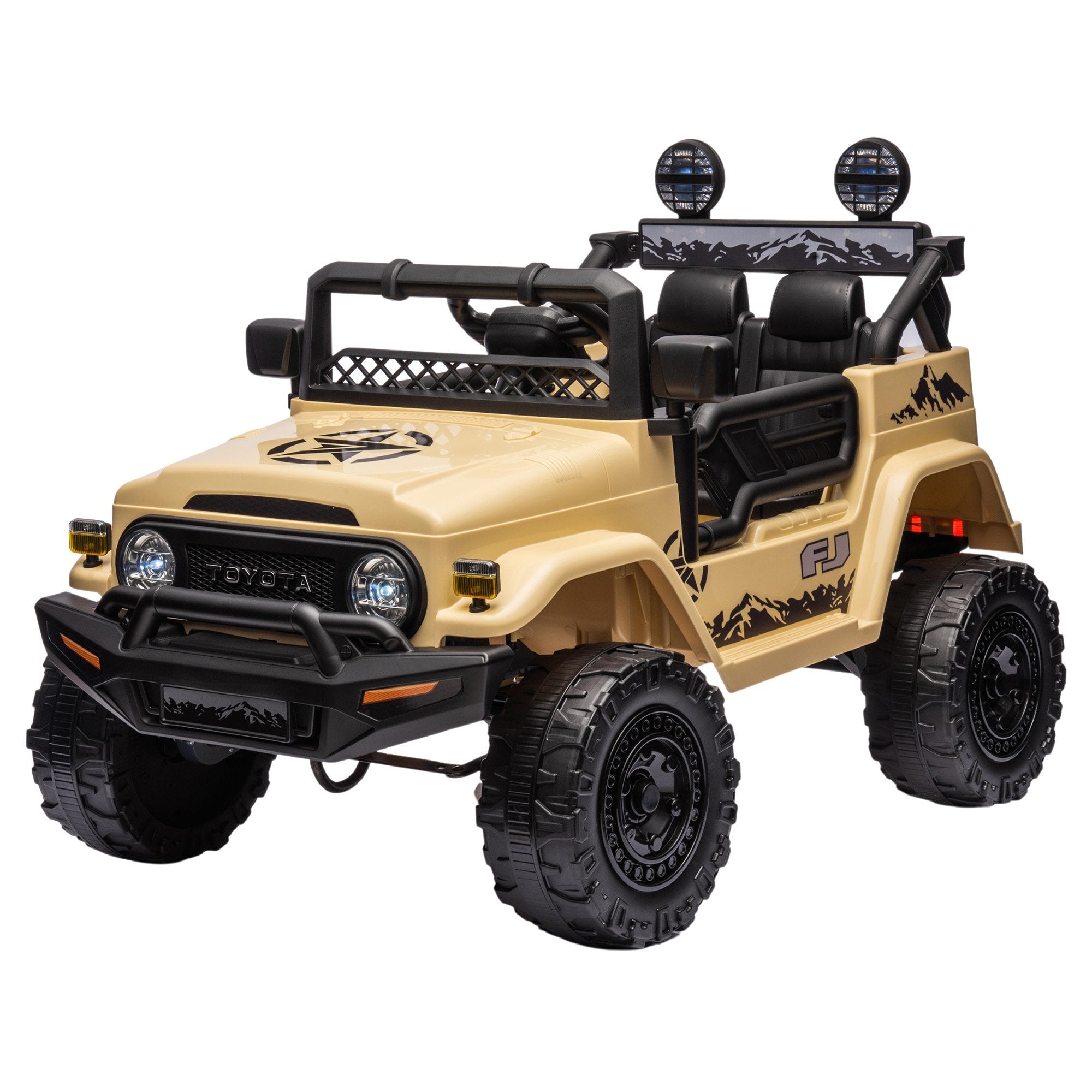 Kahuna Authorised Toyota Fj Cruiser Kids Electric Ride On Car - Khaki